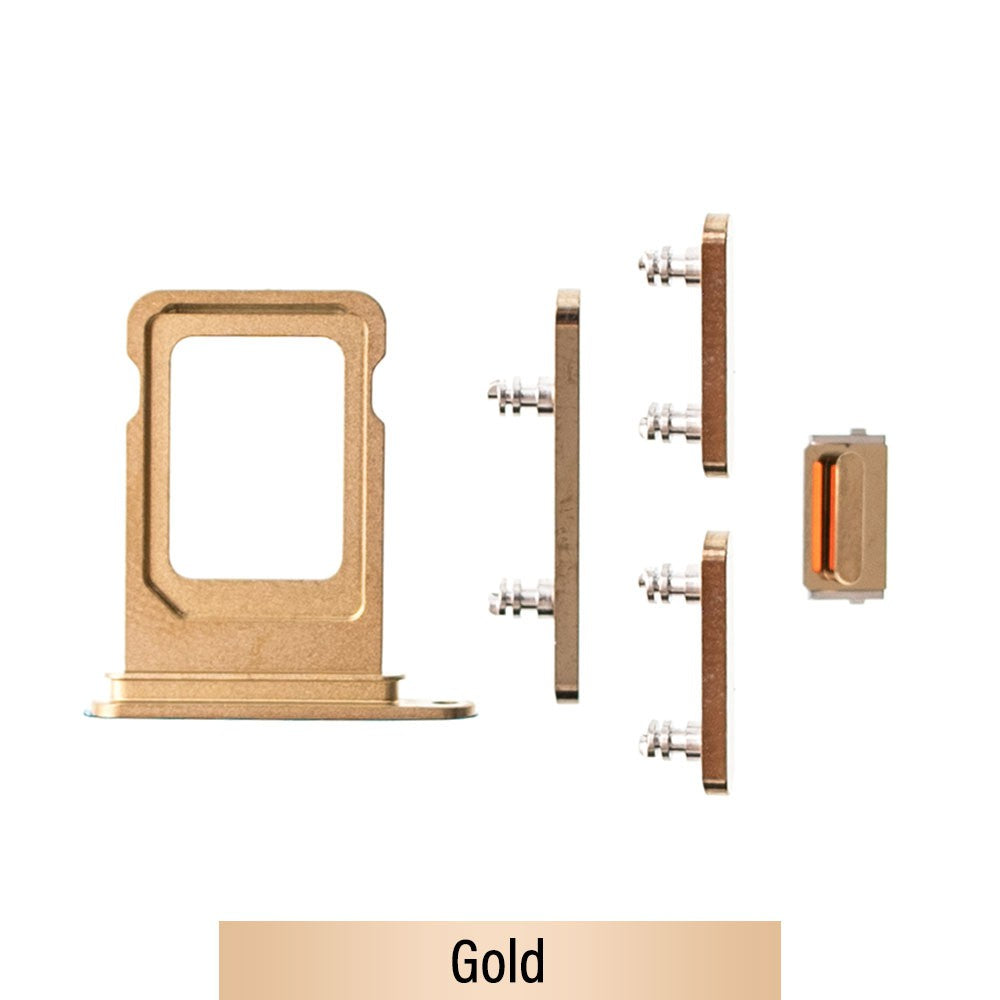 SIM Card Tray and Side Button for iPhone 13 Pro / 13 Pro Max-Gold SIM Card Tray and Side Button for iPhone 13 Pro / 13 Pro Max-Gold